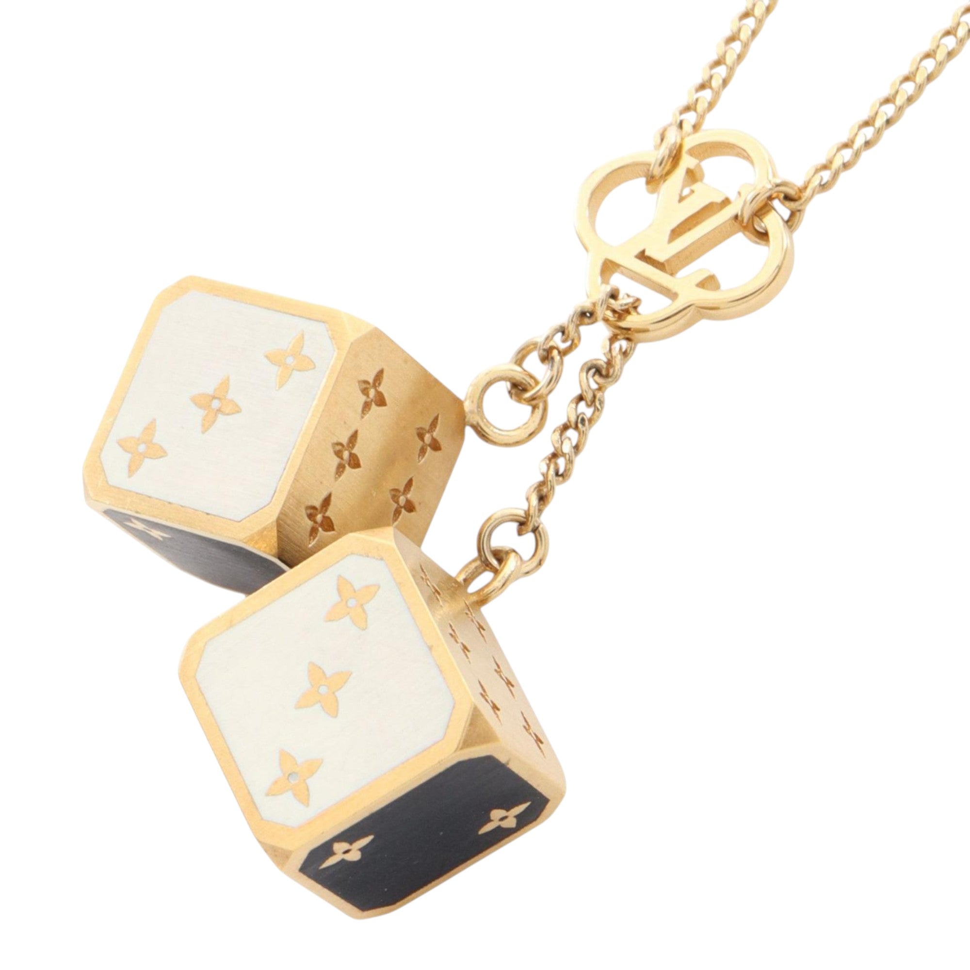Gold Plated Game On Dice Pendant Necklace - Image 3
