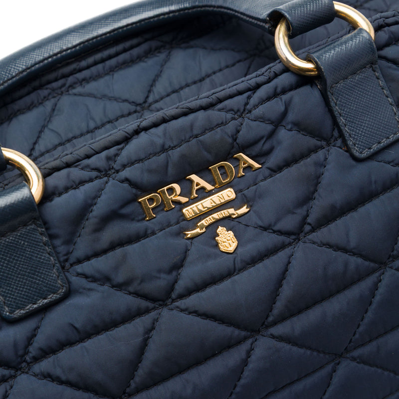 Quilted Tessuto Padded Satchel - Image 5
