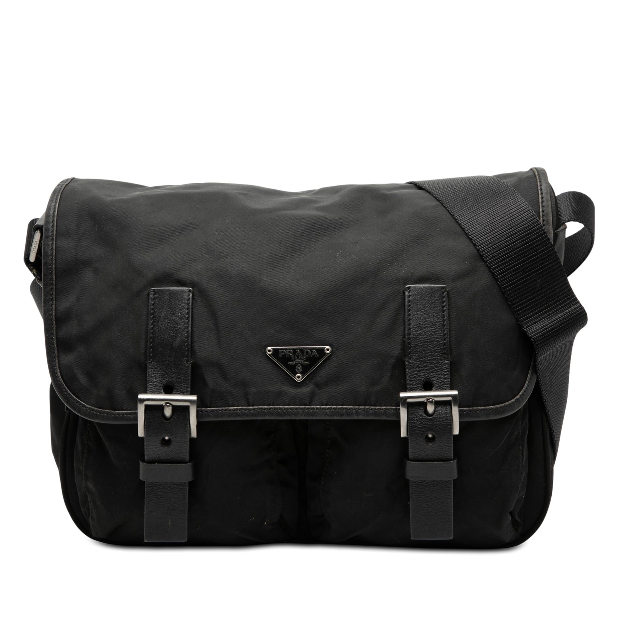 Tessuto Double Buckle Messenger Bag - Image 1