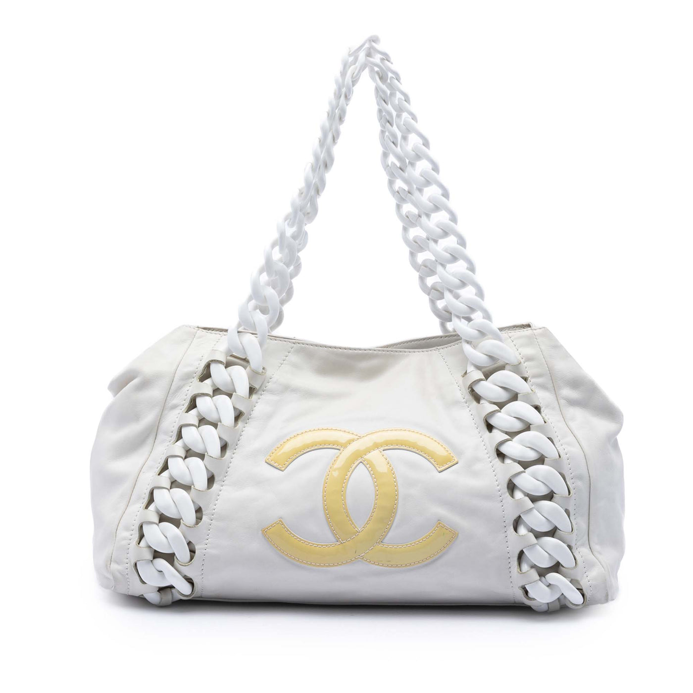 Calfskin Modern Chain Rhodoid East West Tote - Image 1