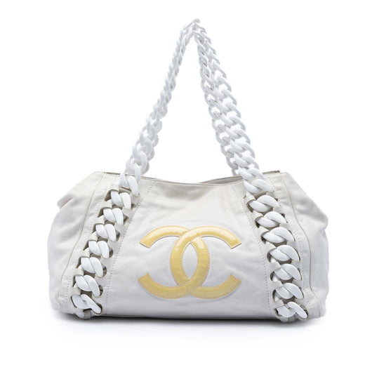 Calfskin Modern Chain Rhodoid East West Tote - Image 1