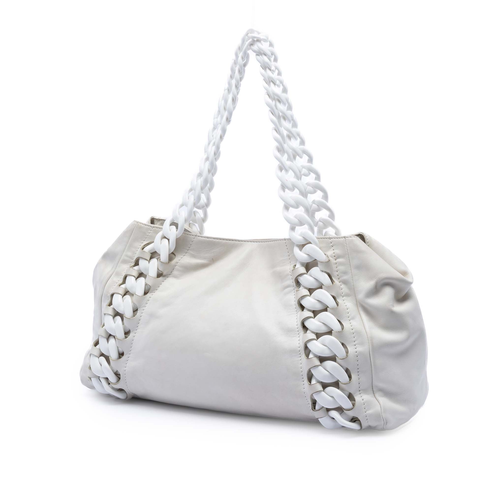Calfskin Modern Chain Rhodoid East West Tote - Image 2