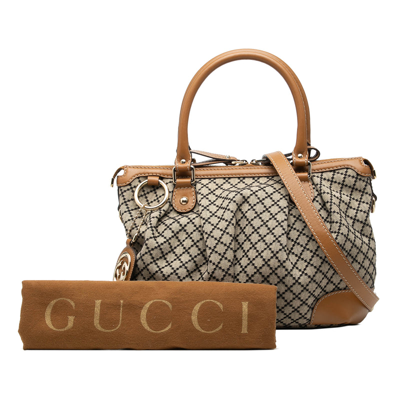 Diamante Canvas Sukey Satchel - Image 8