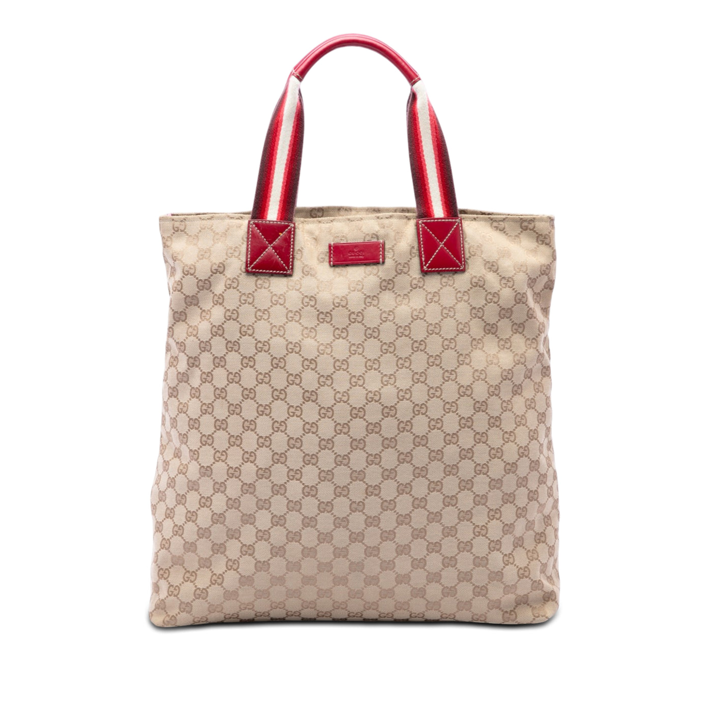 GG Canvas Web Vertical Tote - Image 1