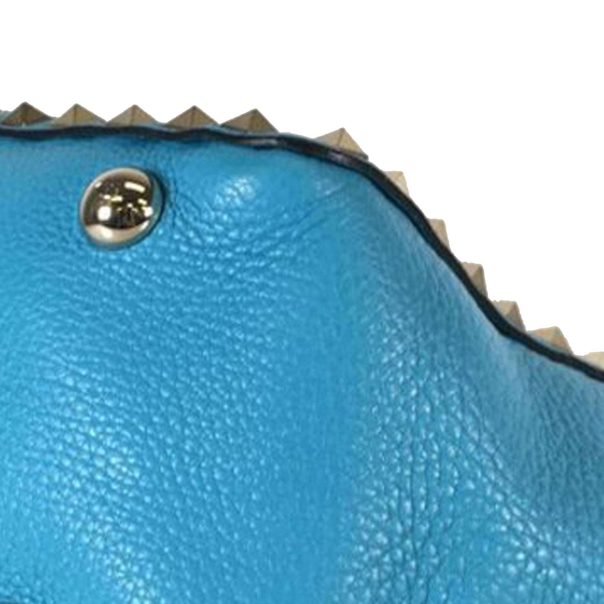 Small Grained Calfskin Rockstud Trapeze Satchel - Image 10