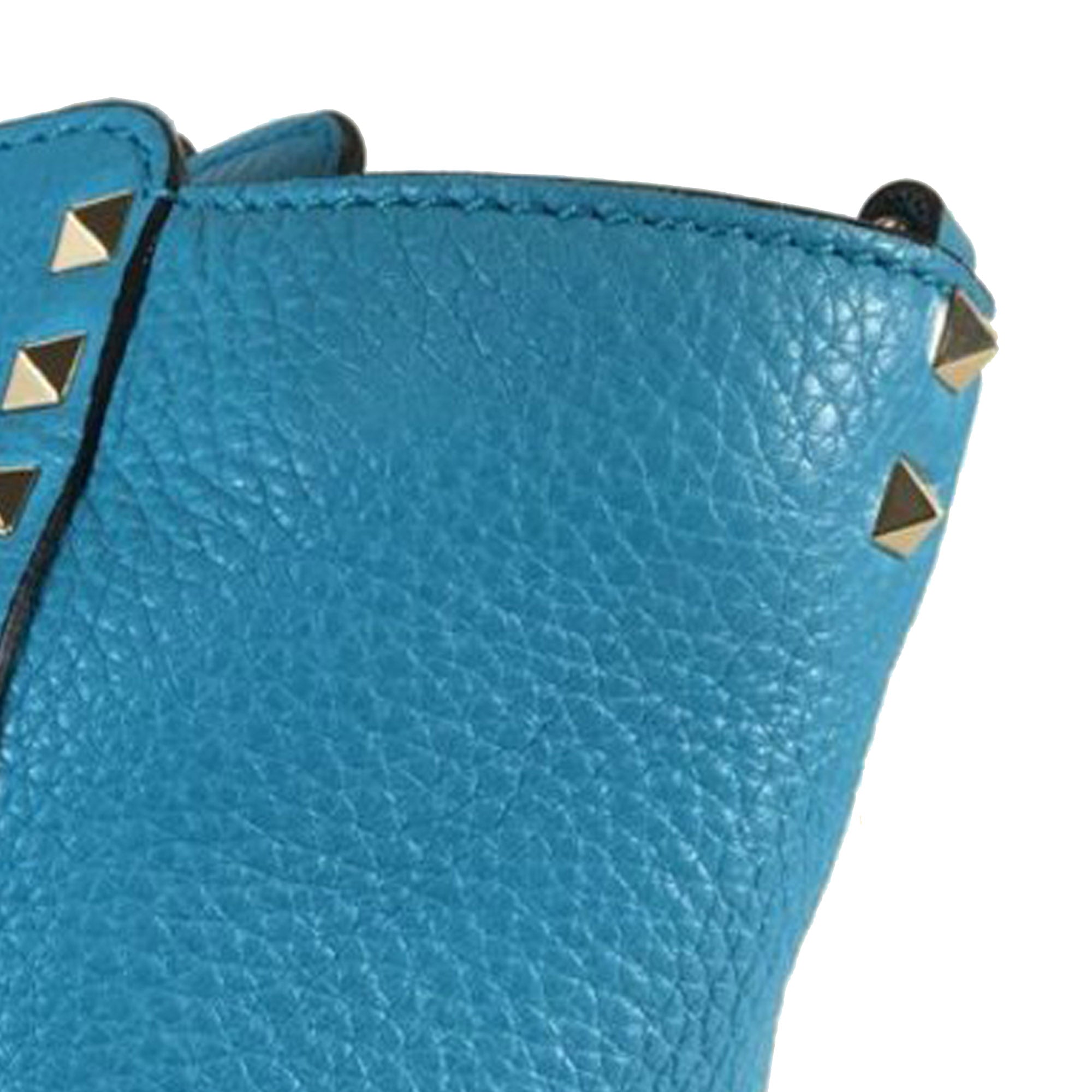Small Grained Calfskin Rockstud Trapeze Satchel - Image 14
