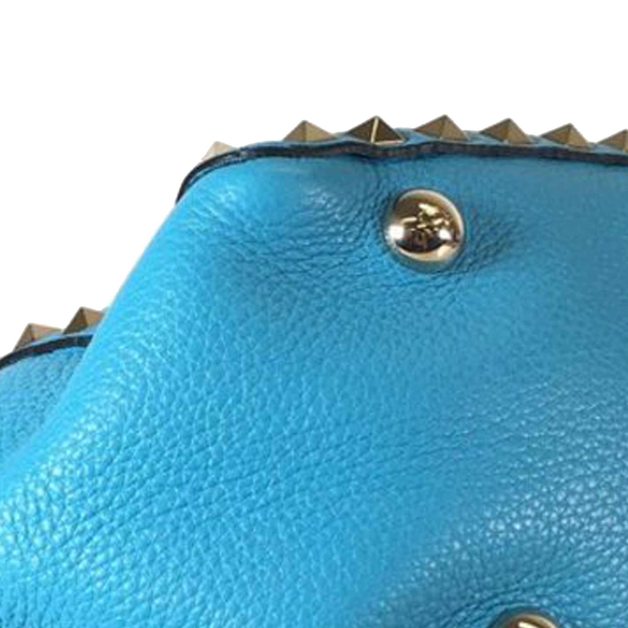 Small Grained Calfskin Rockstud Trapeze Satchel - Image 9