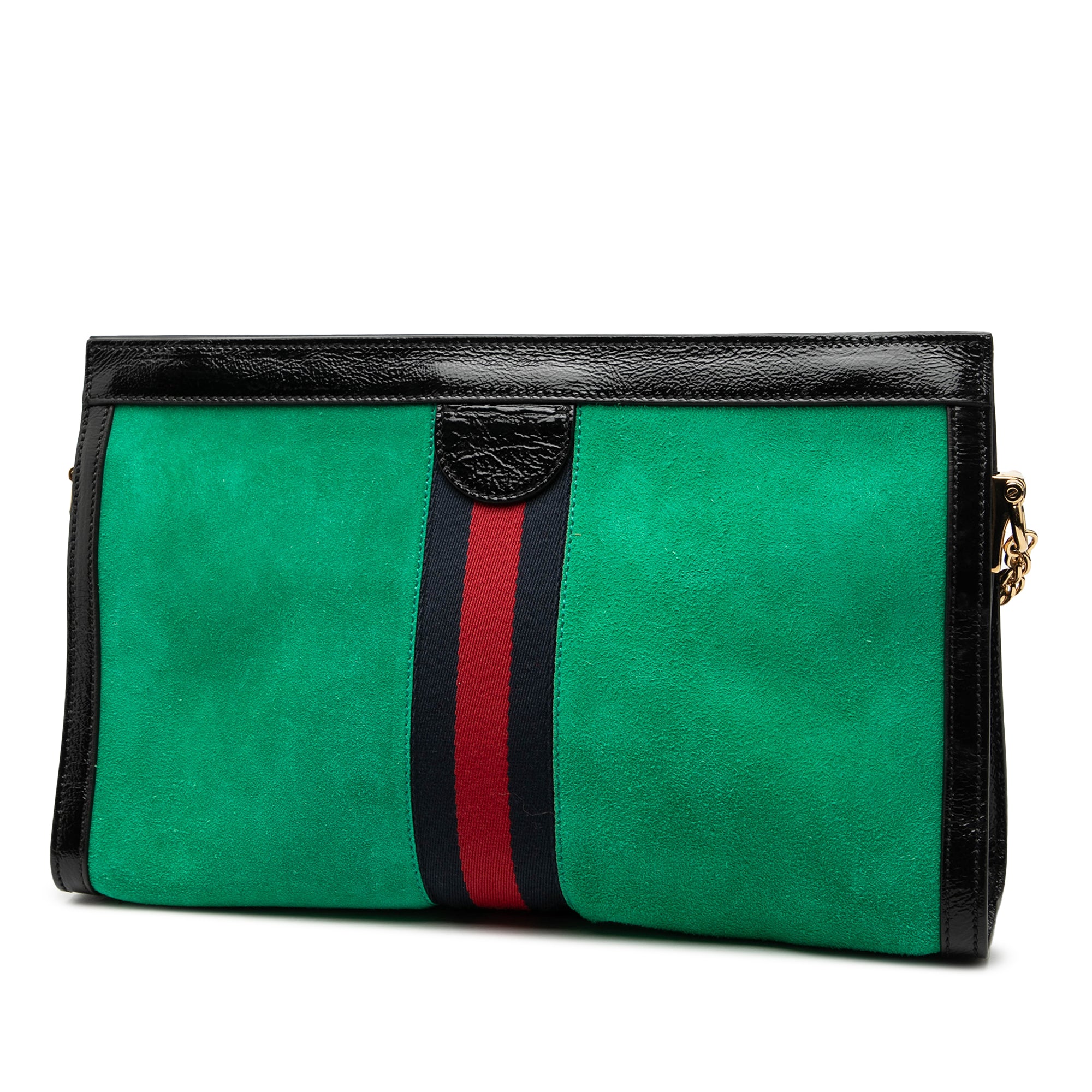 Medium Suede Web Ophidia Chain Shoulder Bag - Image 2
