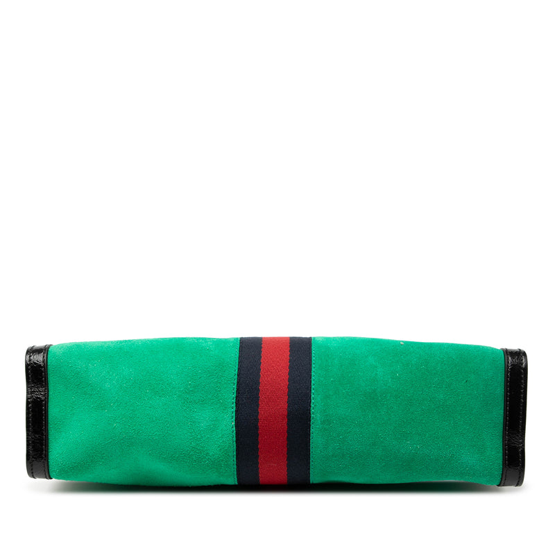 Medium Suede Web Ophidia Chain Shoulder Bag - Image 3