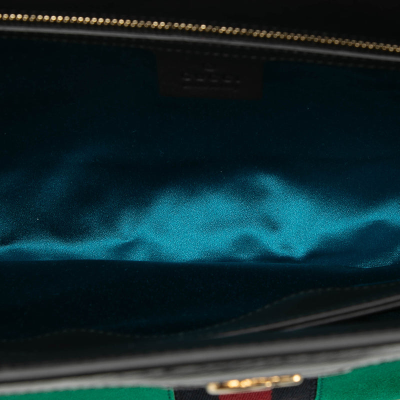 Medium Suede Web Ophidia Chain Shoulder Bag - Image 4