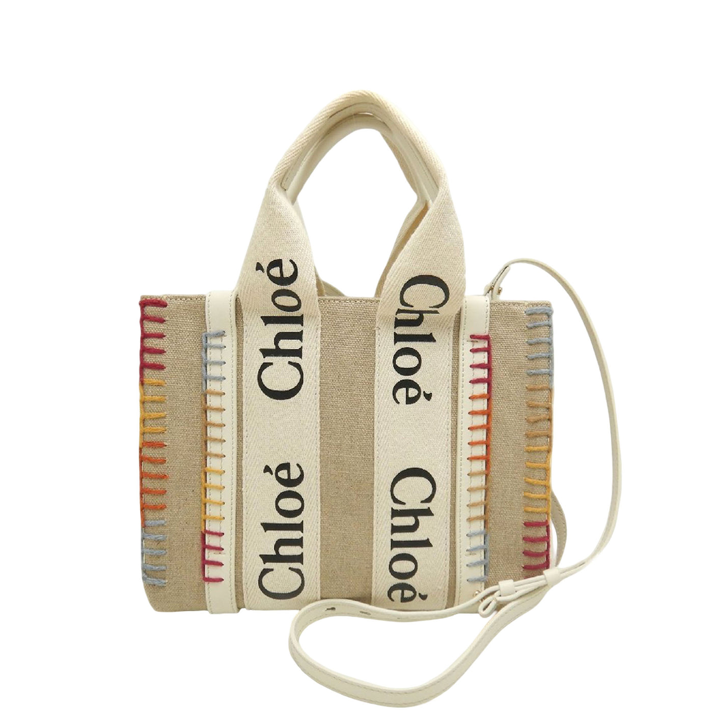 Small Canvas Stitch Woody Tote - Image 1