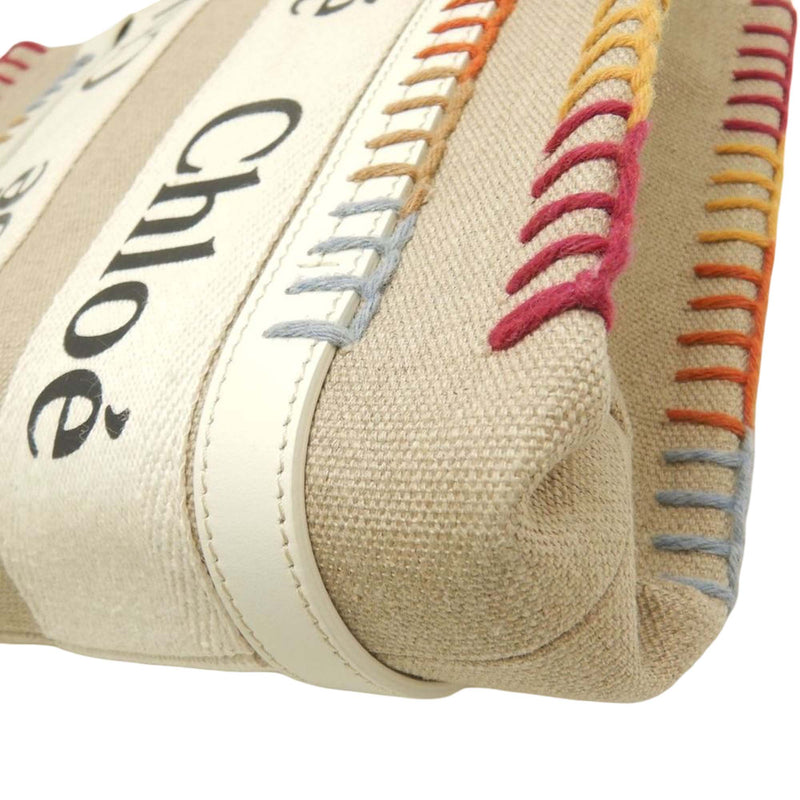 Small Canvas Stitch Woody Tote - Image 16