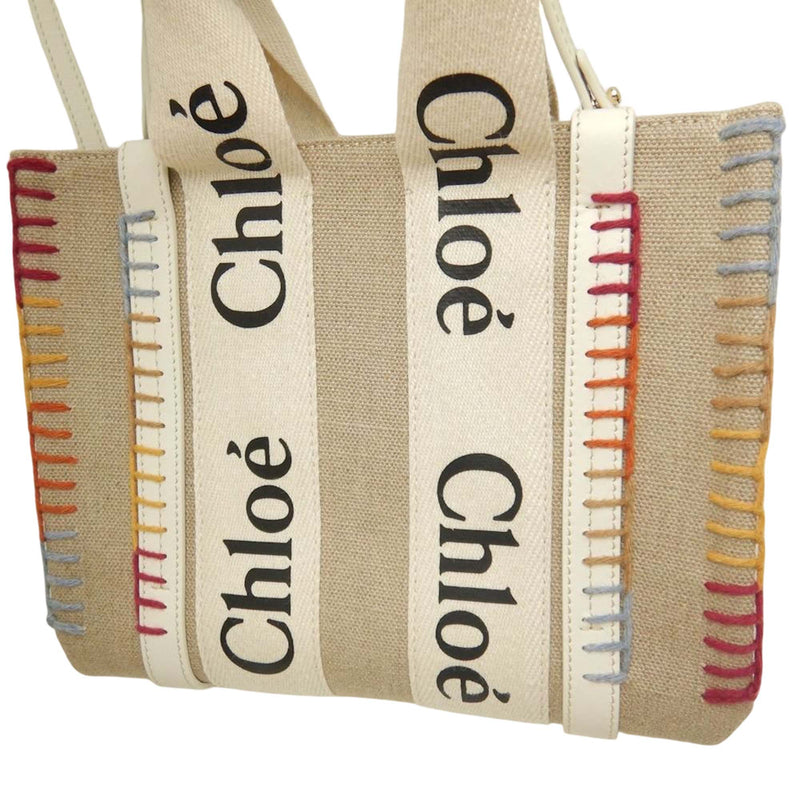 Small Canvas Stitch Woody Tote - Image 5