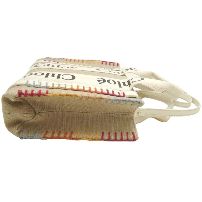 Small Canvas Stitch Woody Tote - Image 8
