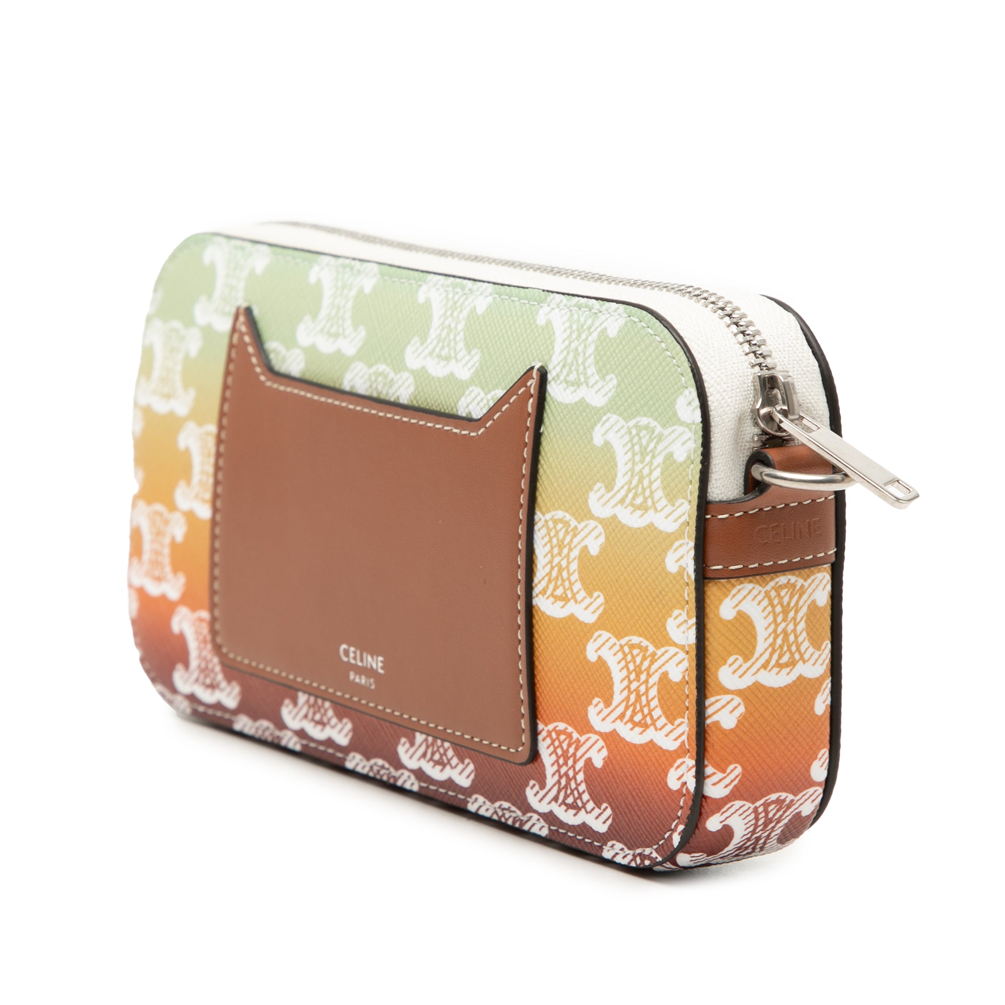 Triomphe Coated Canvas Sunset Logo Horizontal Pouch - Image 2