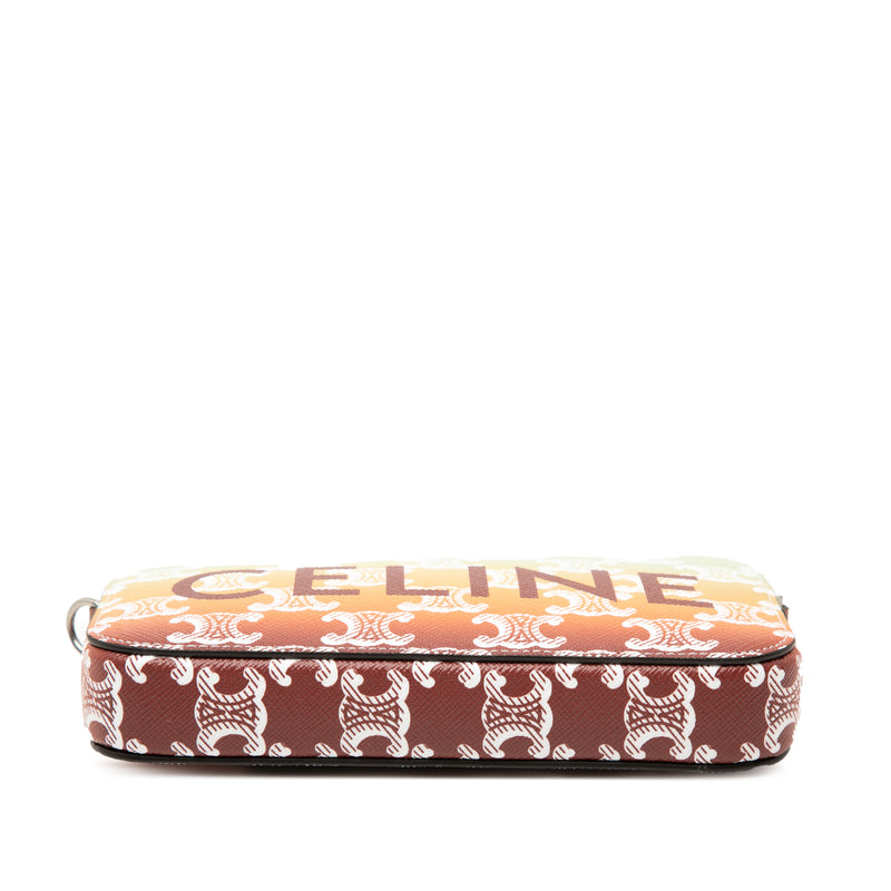 Triomphe Coated Canvas Sunset Logo Horizontal Pouch - Image 3
