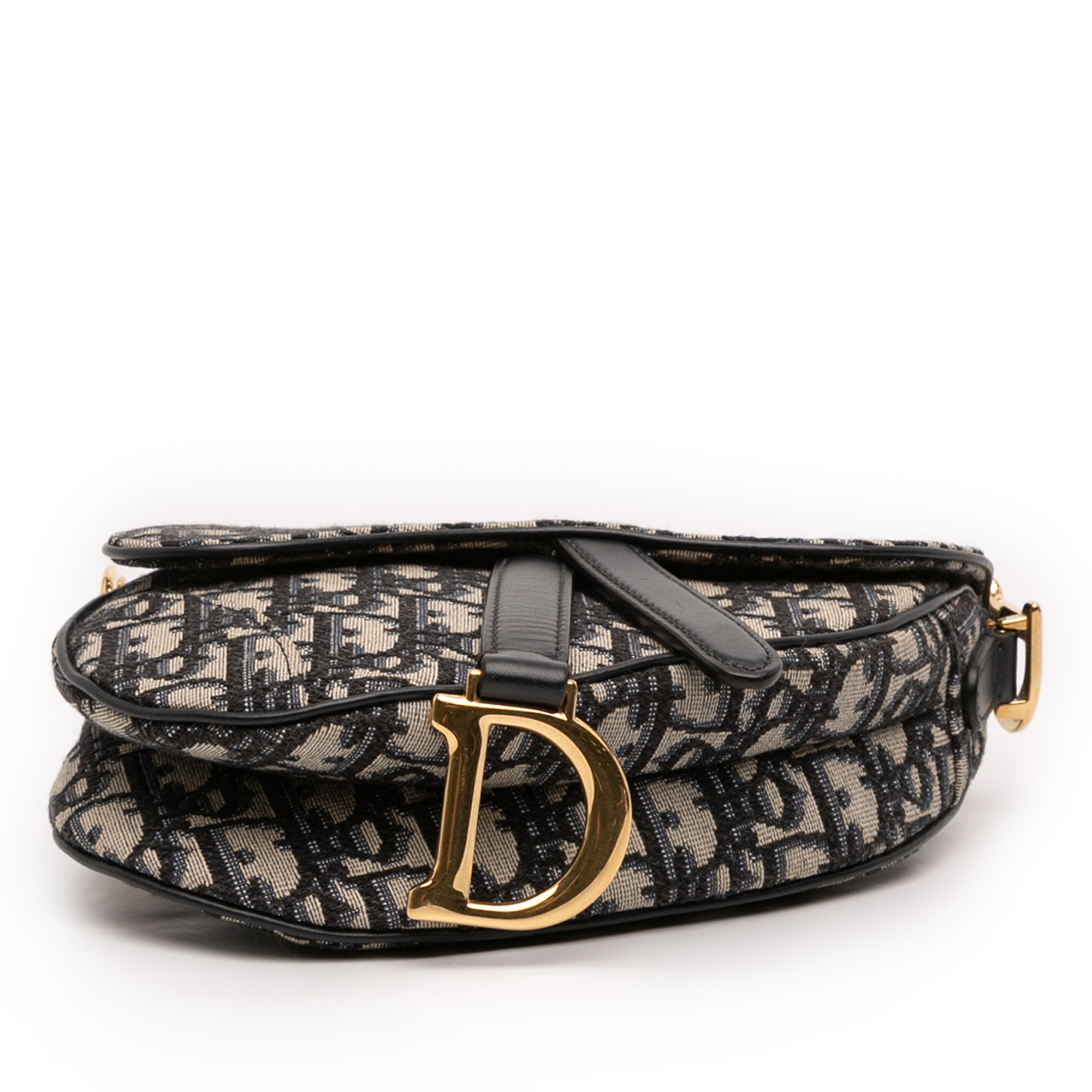 Mini Oblique Canvas Saddle Bag - Image 3