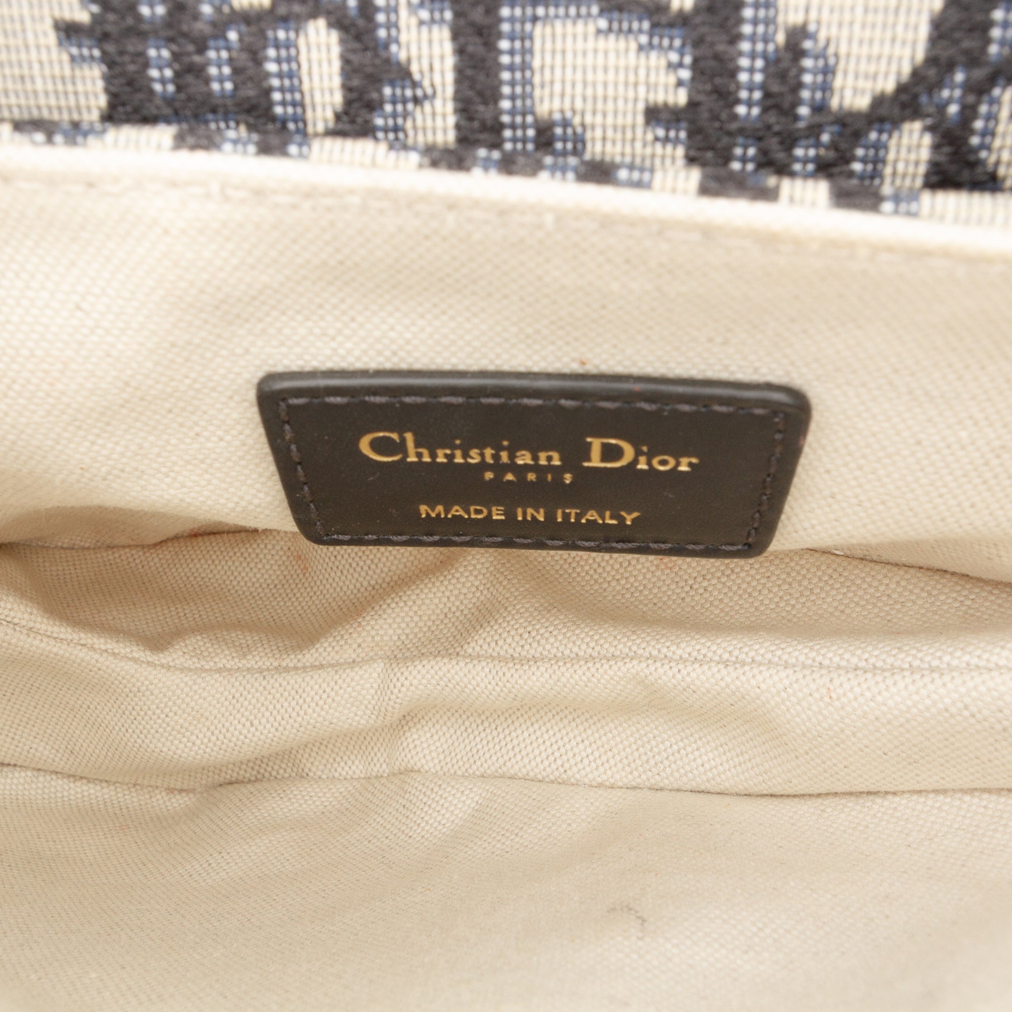 Mini Oblique Canvas Saddle Bag - Image 4