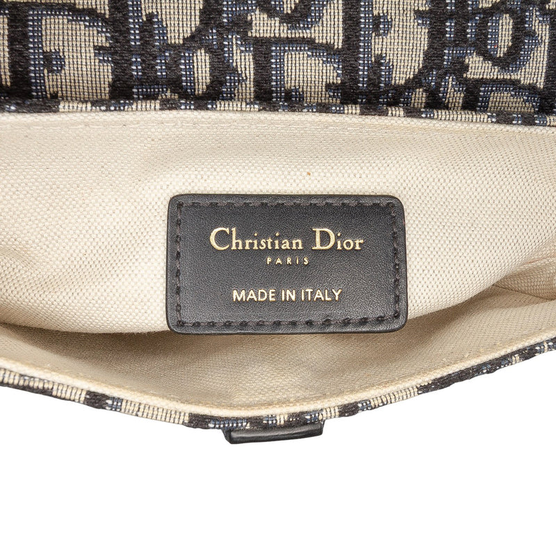 Mini Oblique Canvas Saddle Bag - Image 5