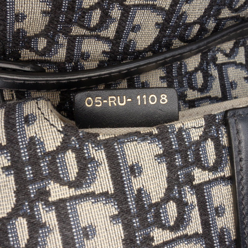 Mini Oblique Canvas Saddle Bag - Image 6