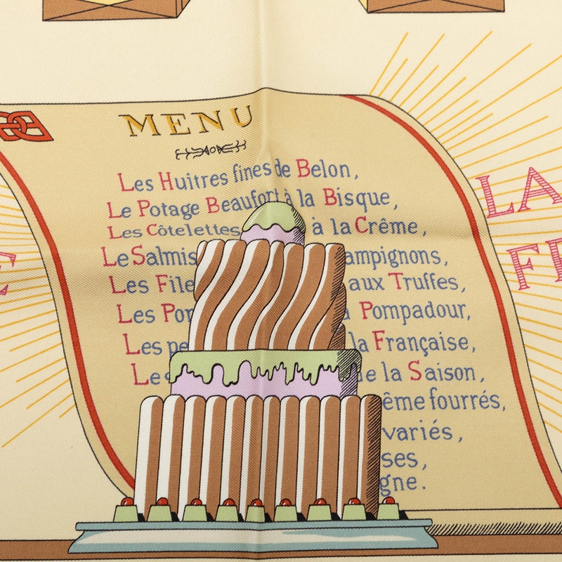 A la Gloire de la Cuisine Francaise Silk Scarf 90 - Image 5