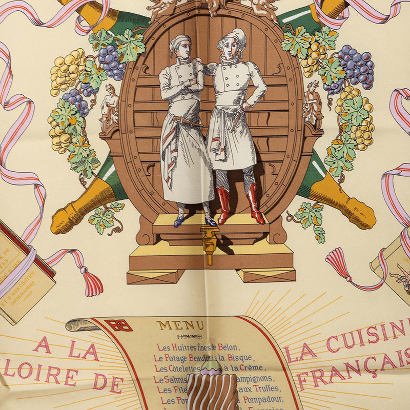 A la Gloire de la Cuisine Francaise Silk Scarf 90 - Image 6