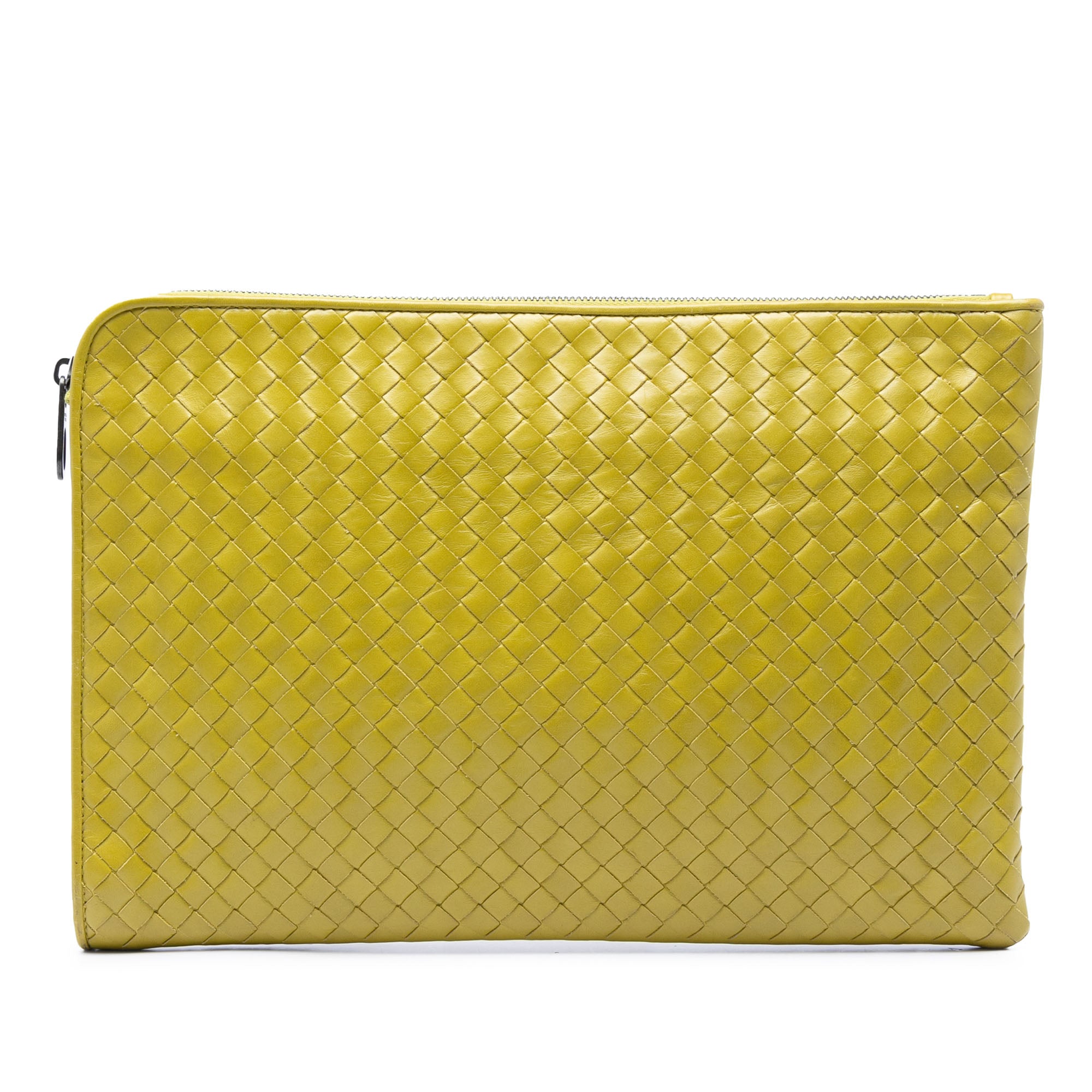 Large Nappa Intrecciato Zip Pouch - Image 1