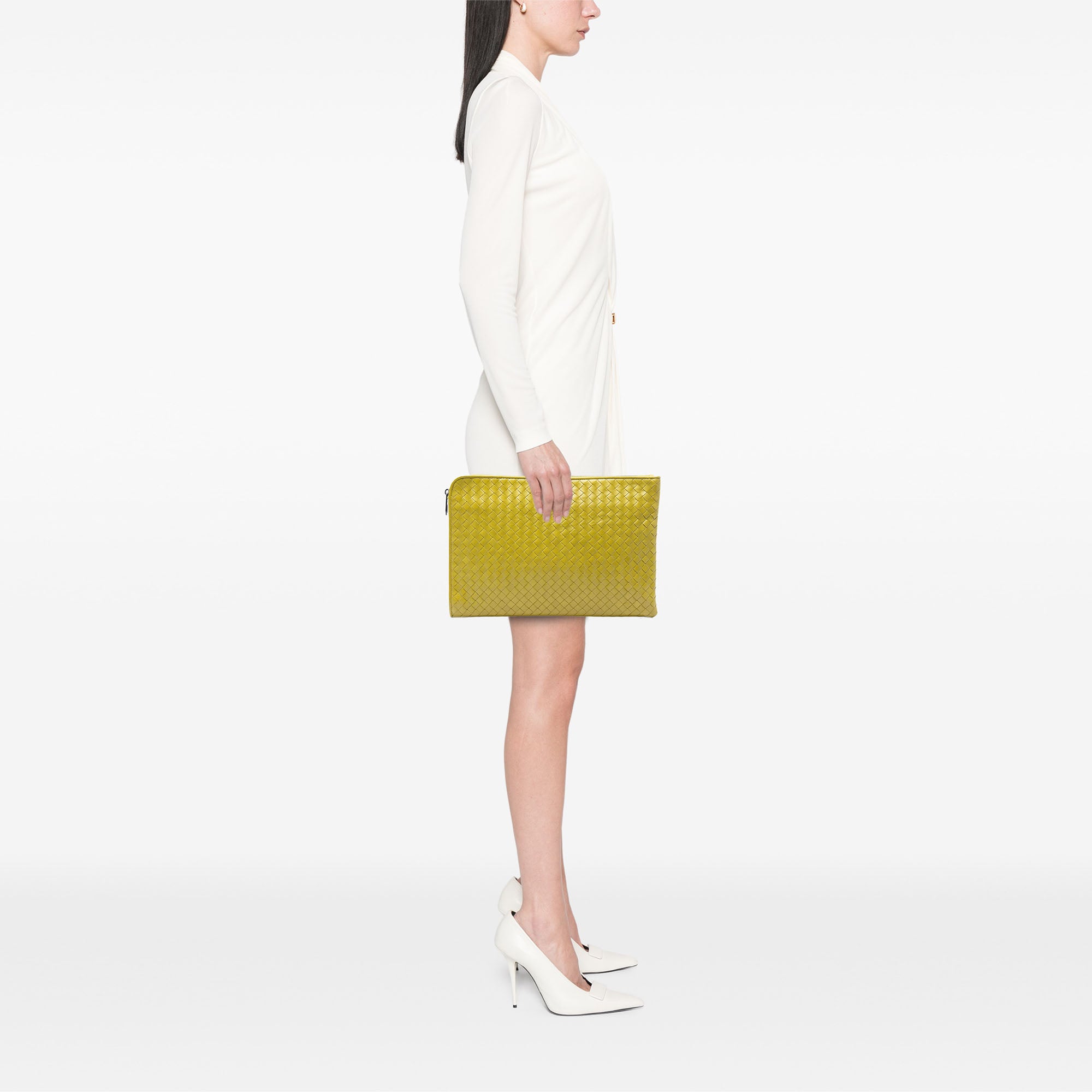 Large Nappa Intrecciato Zip Pouch - Image 5
