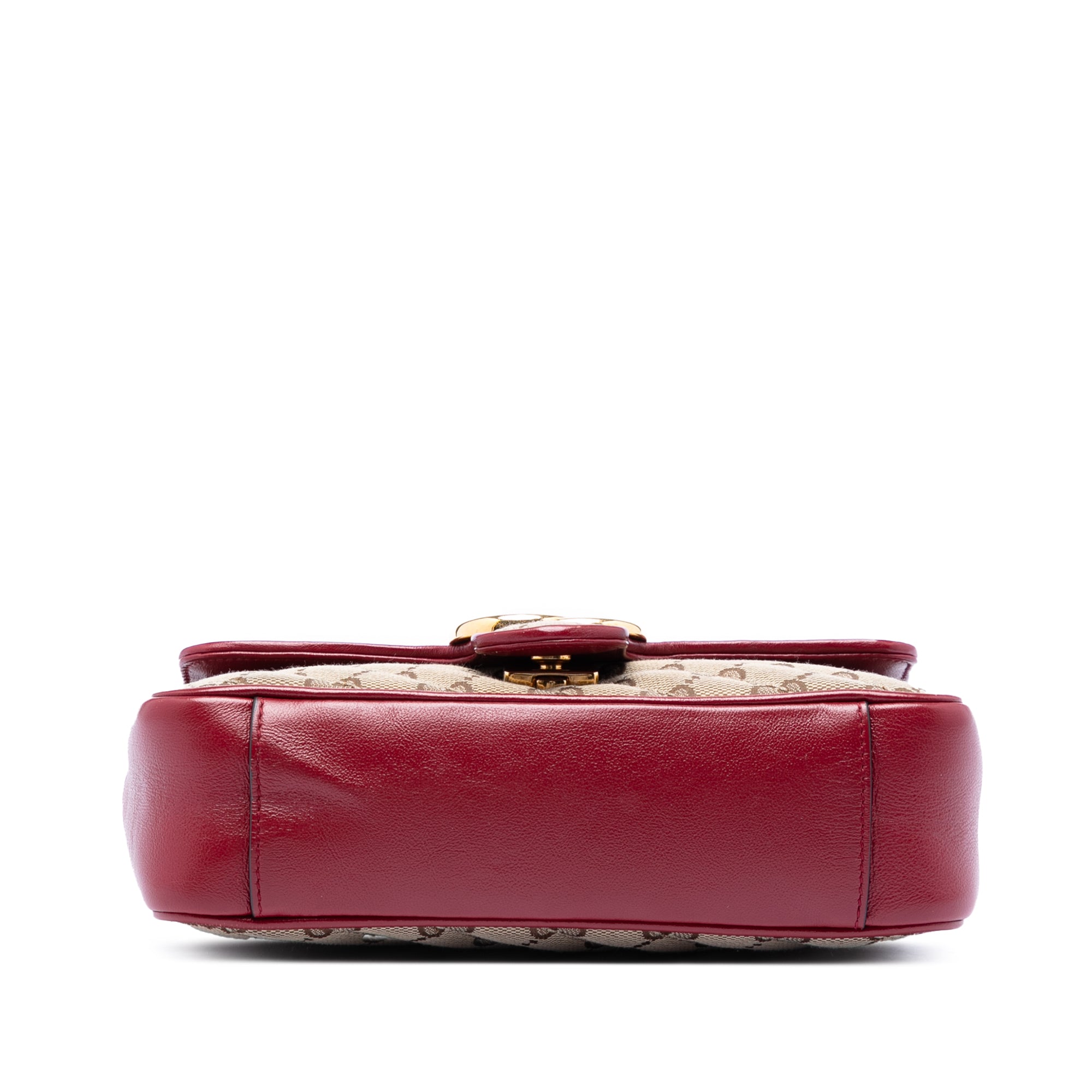Small GG Marmont Matelasse Diagonal GG Canvas and Leather Shoulder Bag - Image 3