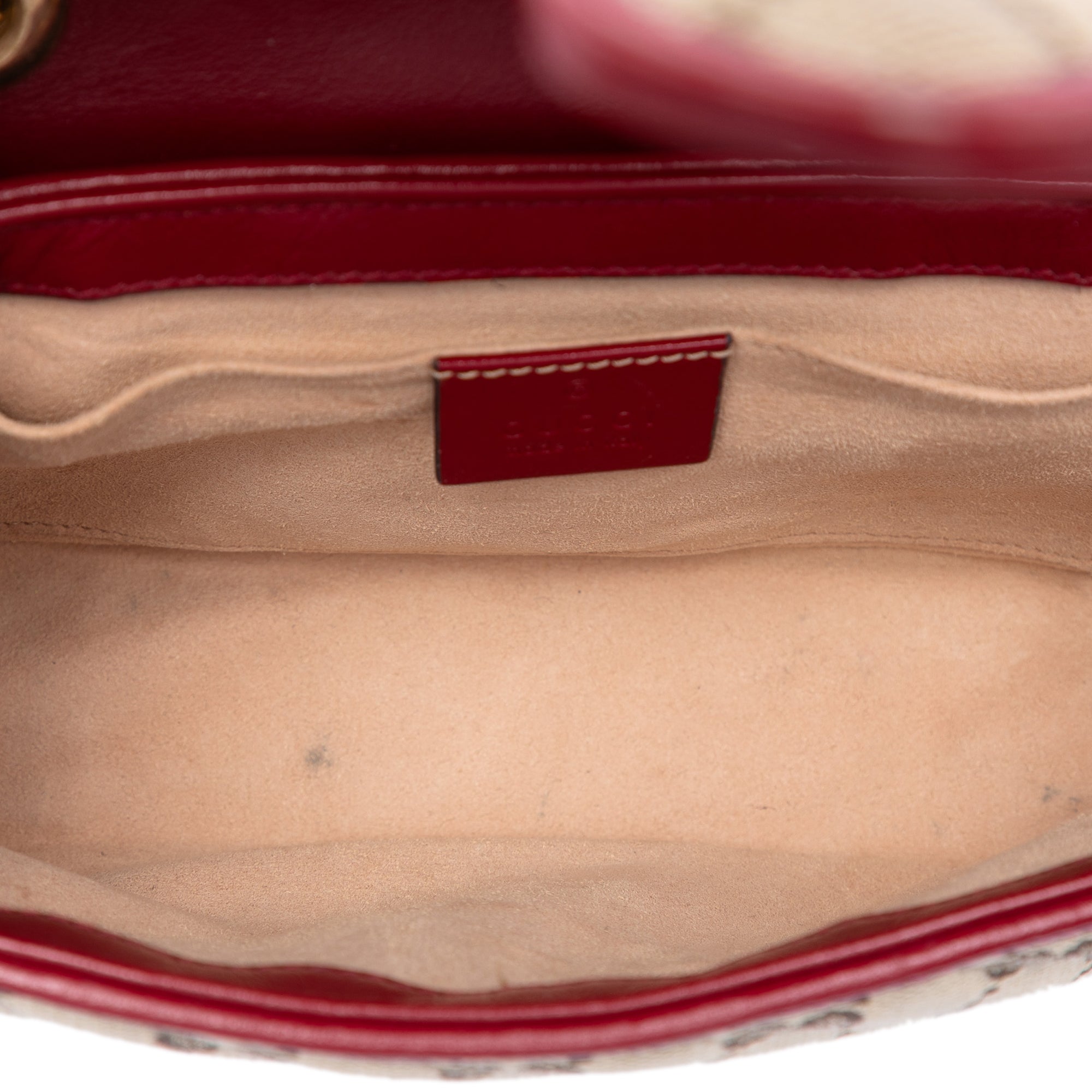 Small GG Marmont Matelasse Diagonal GG Canvas and Leather Shoulder Bag - Image 4