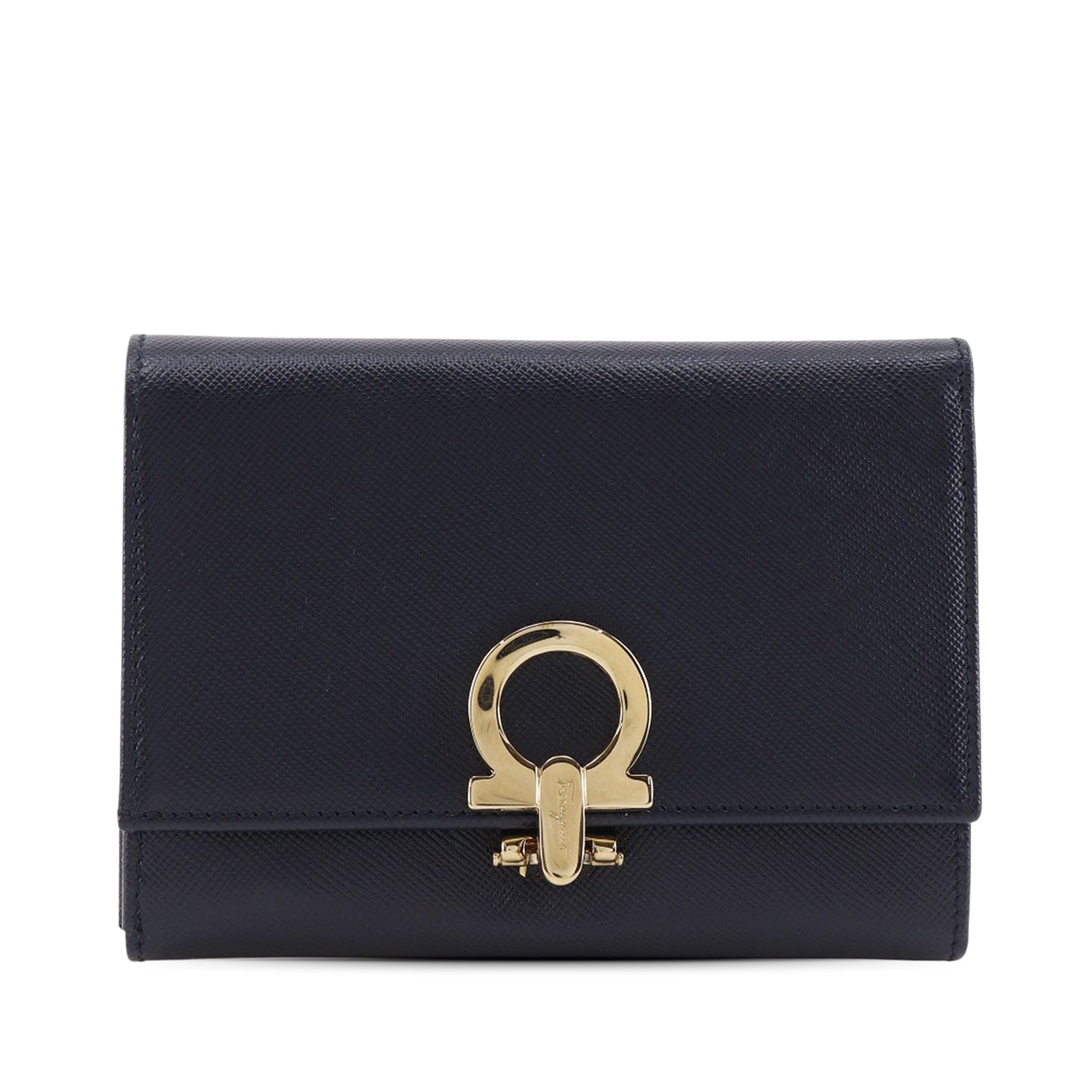 Leather Gancini Trifold Small Wallet - Image 1