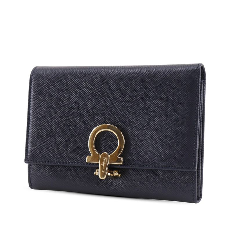 Leather Gancini Trifold Small Wallet - Image 11