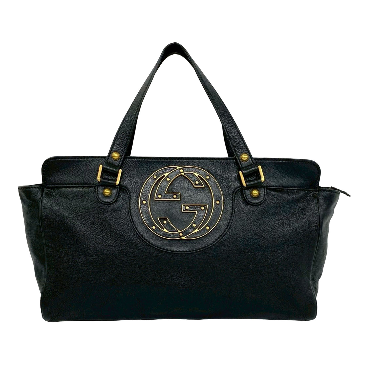 Studded Leather Interlocking G Blondie Tote - Image 1