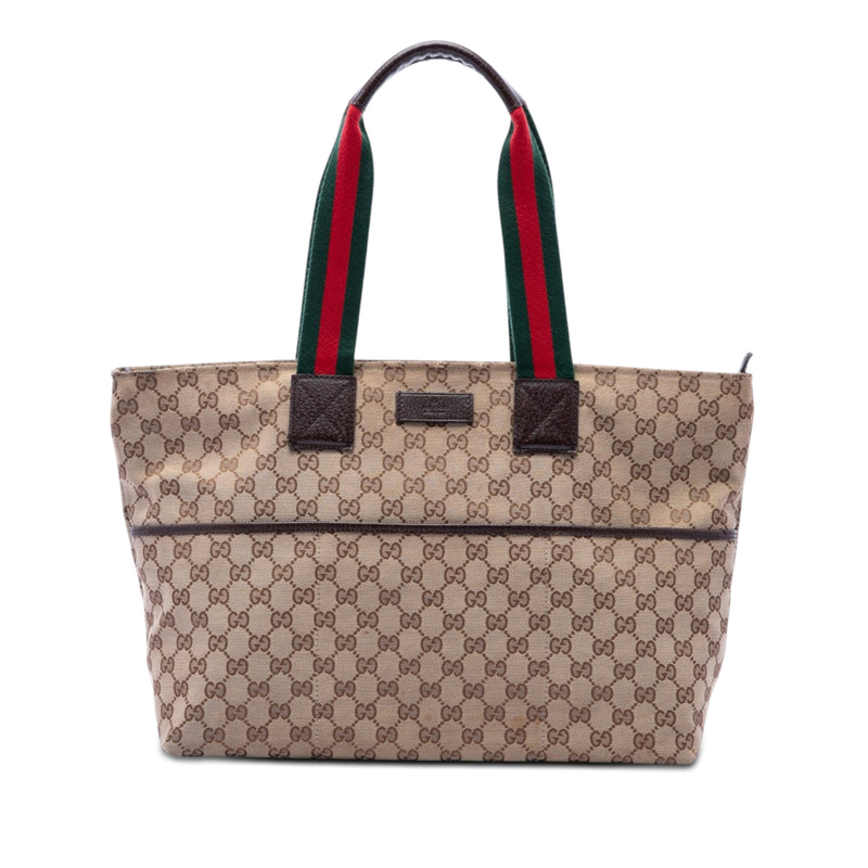 GG Canvas Web Tote