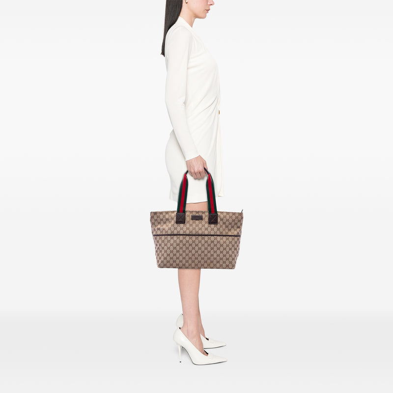 GG Canvas Web Tote - Image 6