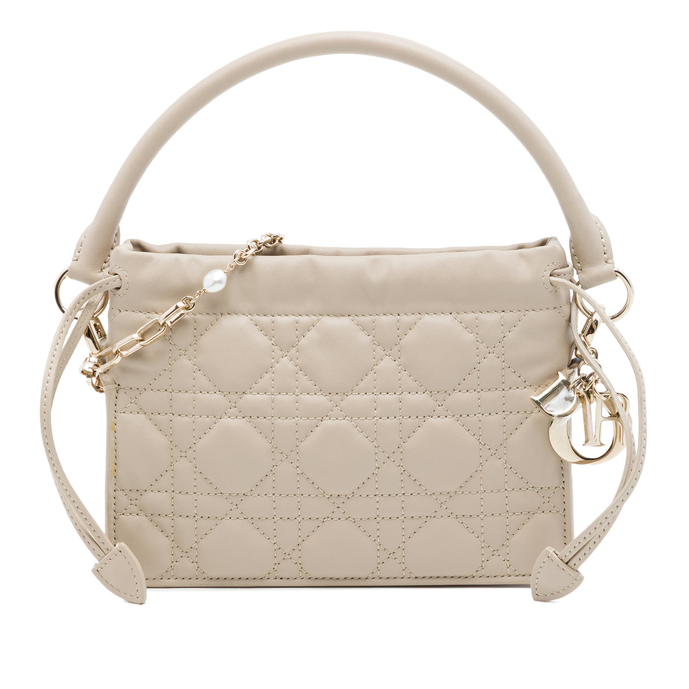 Mini Lambskin Cannage Milly Drawstring Bag - Image 1