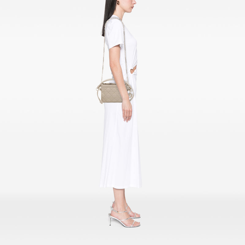Mini Lambskin Cannage Milly Drawstring Bag - Image 6