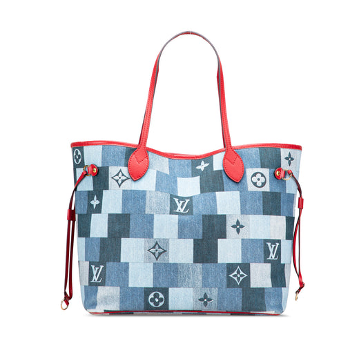 Monogram Denim Patchwork Neverfull MM - Image 1