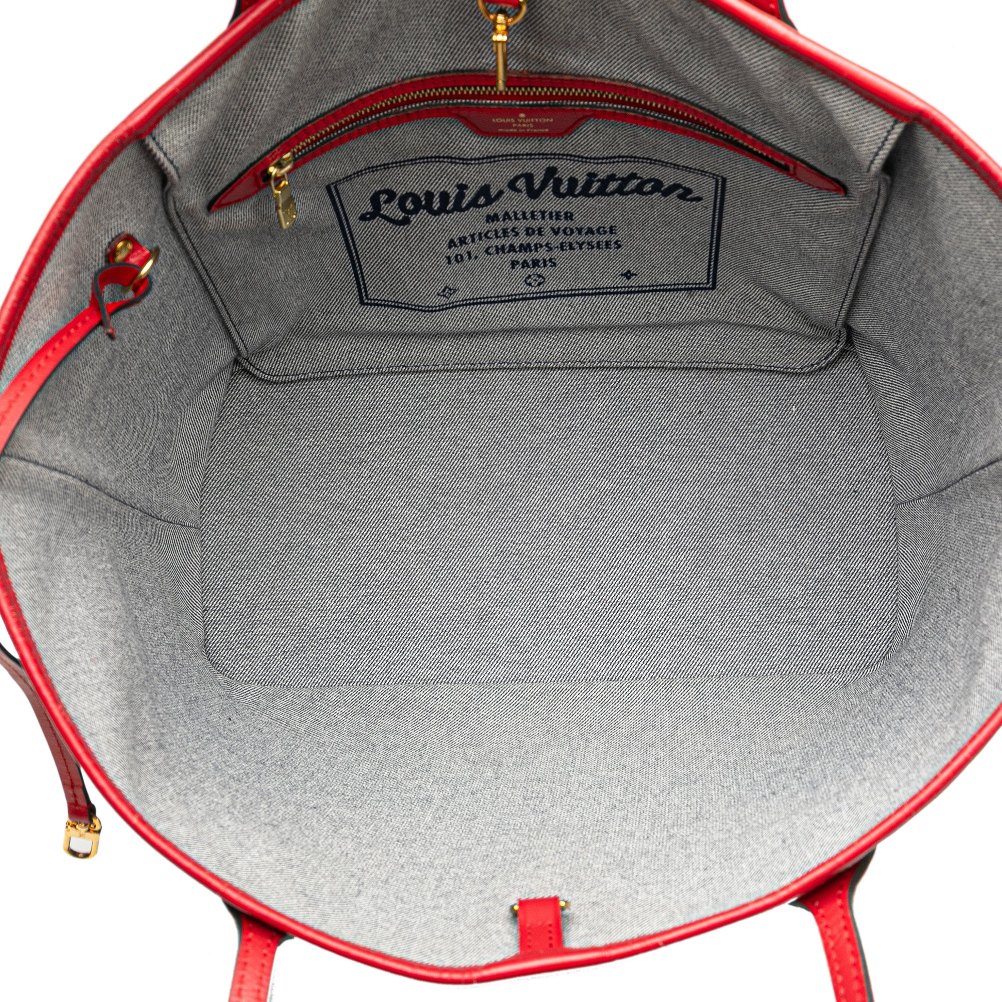 Monogram Denim Patchwork Neverfull MM - Image 4