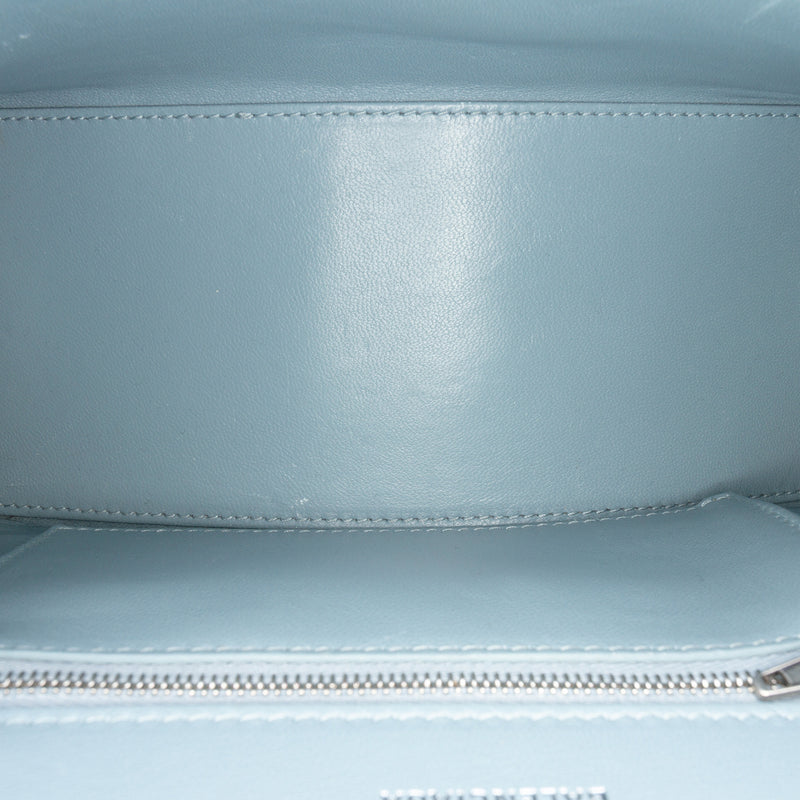 Small Croc Embossed Hourglass Top Handle Bag - Image 4