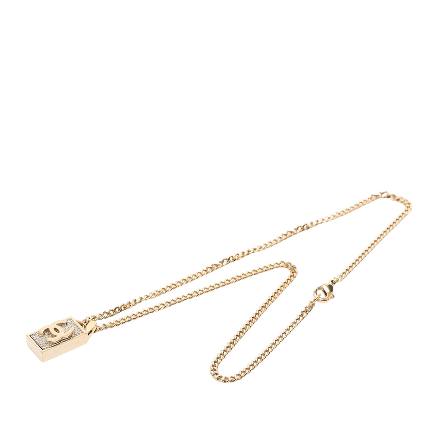 CC Gold Plated Strass Necklace Pendant - Image 1