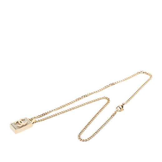 CC Gold Plated Strass Necklace Pendant - Image 1