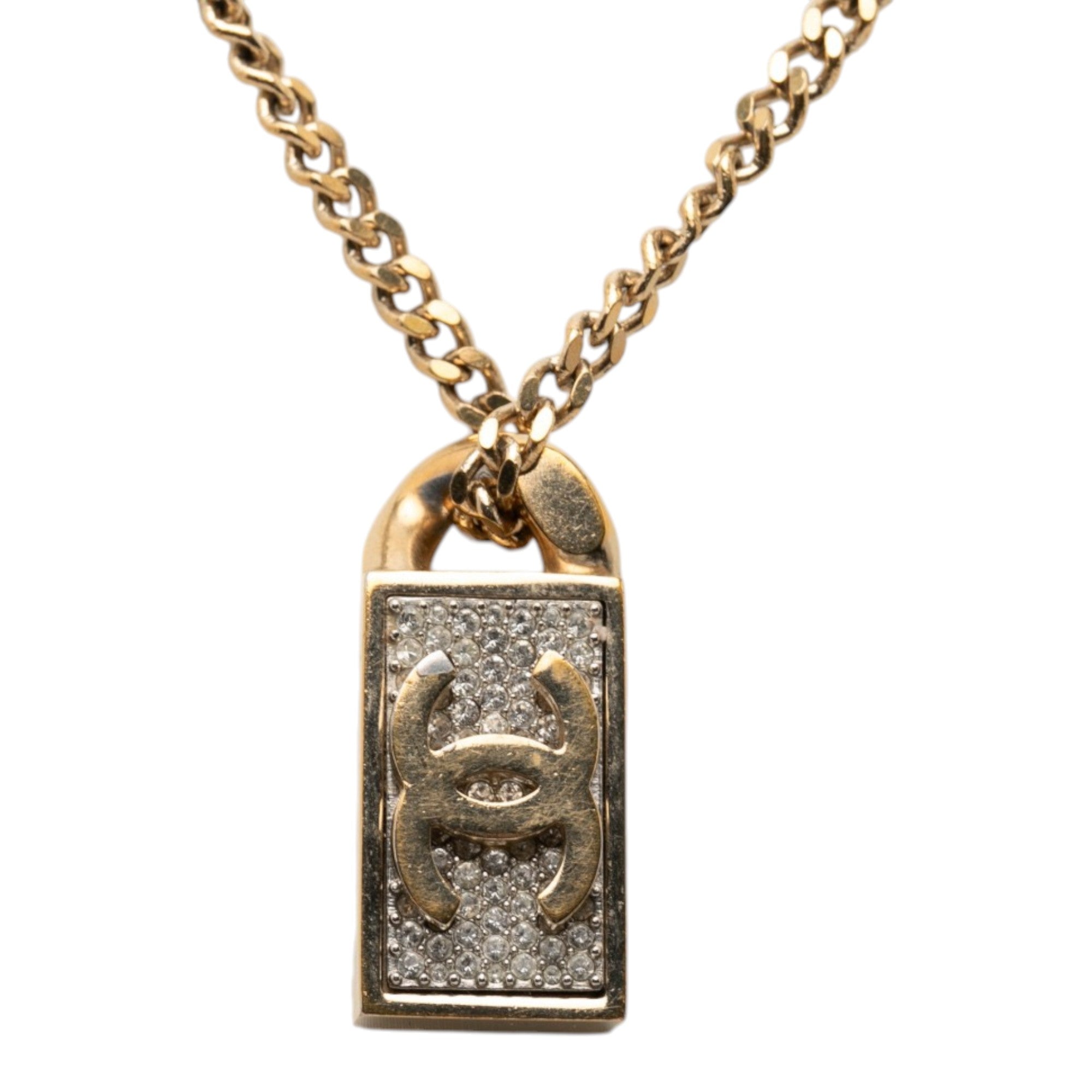 CC Gold Plated Strass Necklace Pendant - Image 2