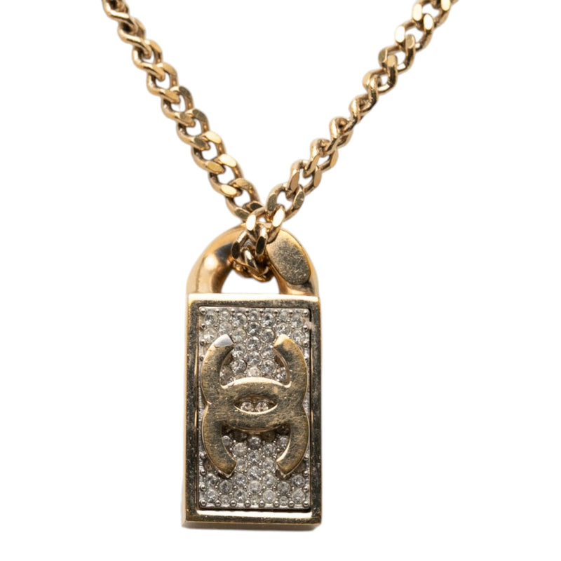 CC Gold Plated Strass Necklace Pendant - Image 2