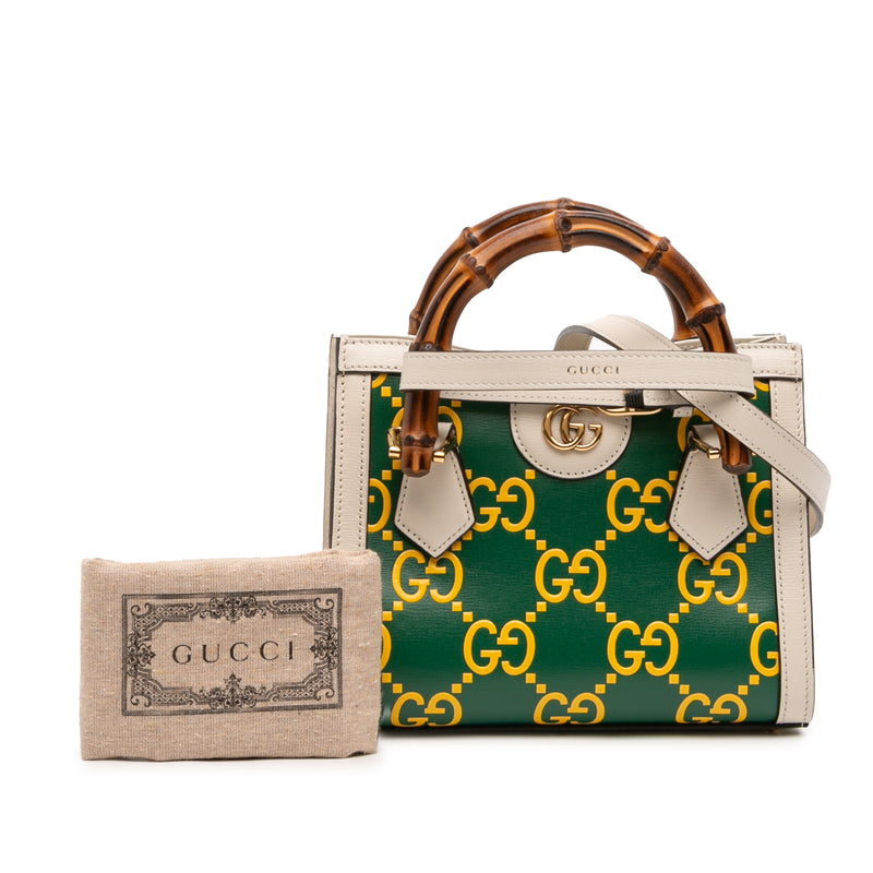 Mini Leather Bamboo GG Diana Satchel - Image 12