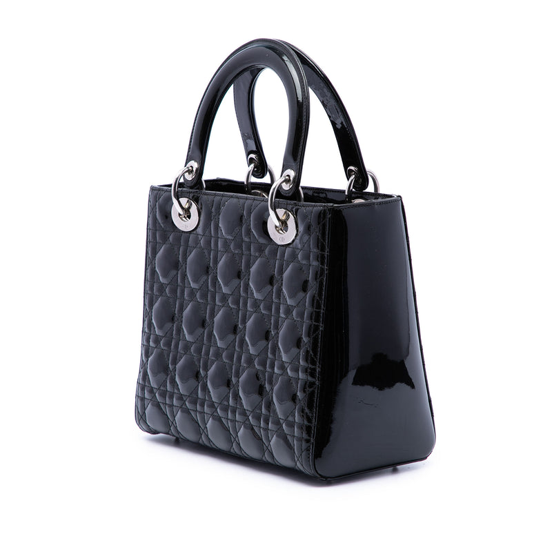 Medium Patent Cannage Lady Dior - Image 2