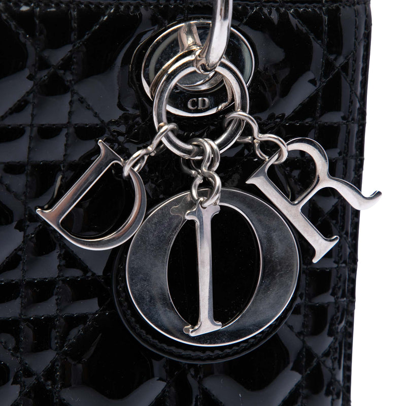 Medium Patent Cannage Lady Dior - Image 5