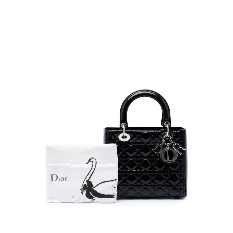 Medium Patent Cannage Lady Dior - Image 7