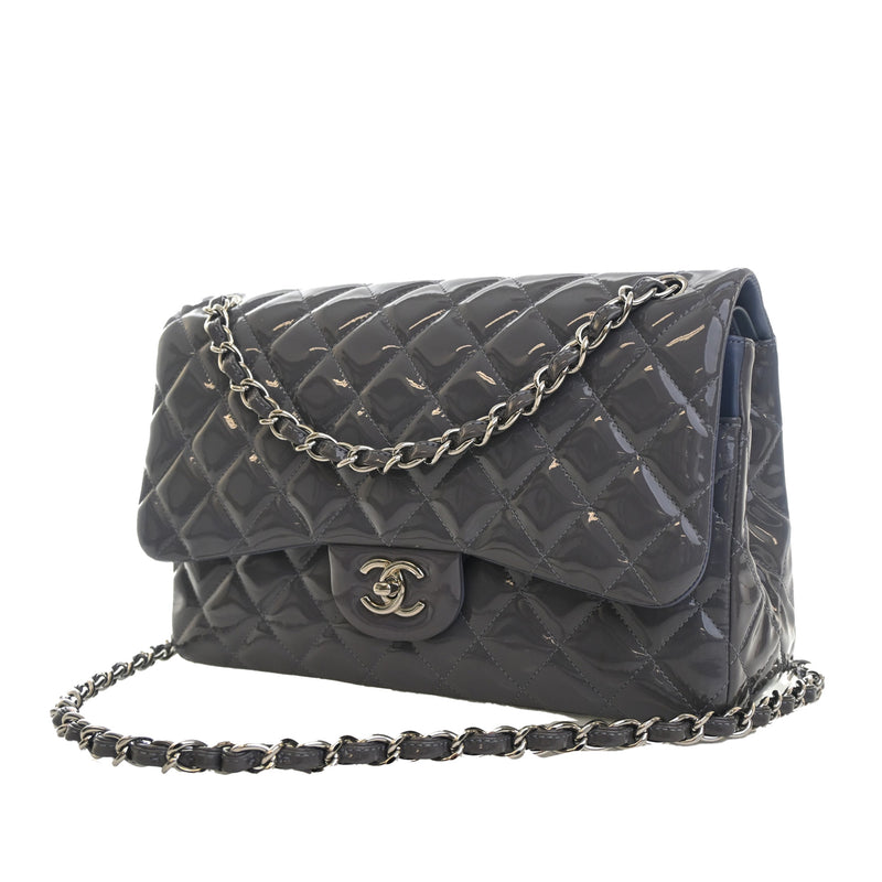 Jumbo Classic Striped Patent Double Flap - Image 3