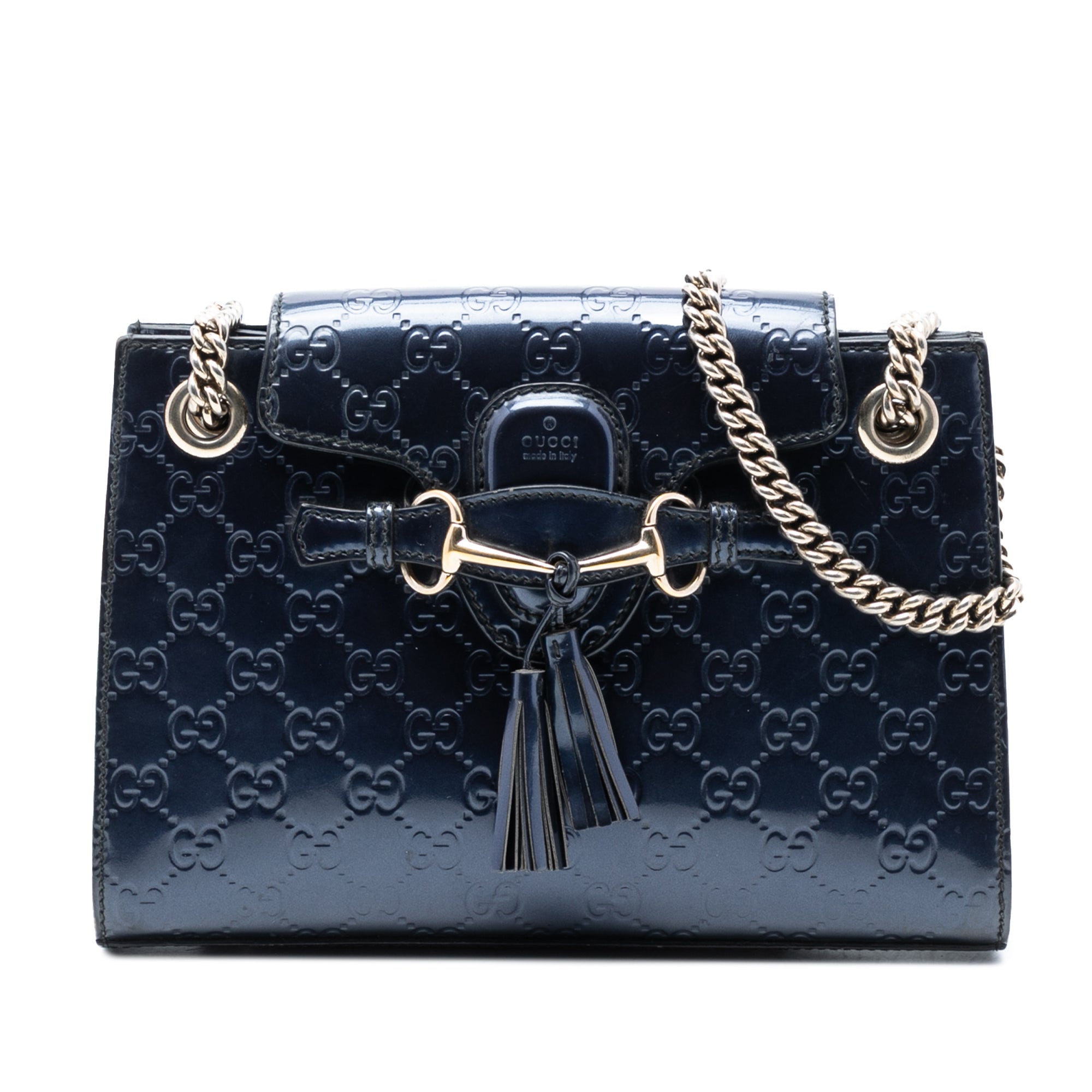 Small Guccissima Patent Emily Shoulder Bag - Image 1